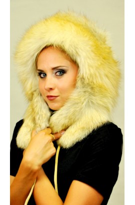 Golden fire fox fur hat